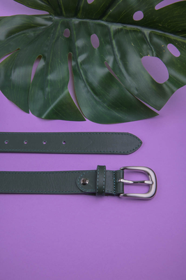 Basic belt 3cm width, Green, medium