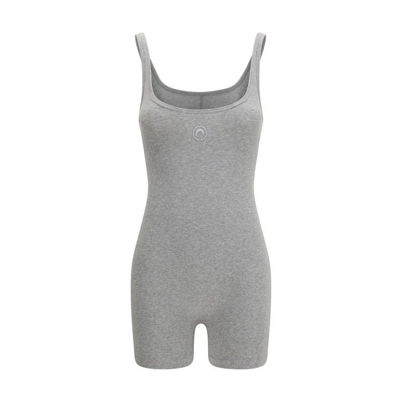 Gray cotton jumpsuit-null