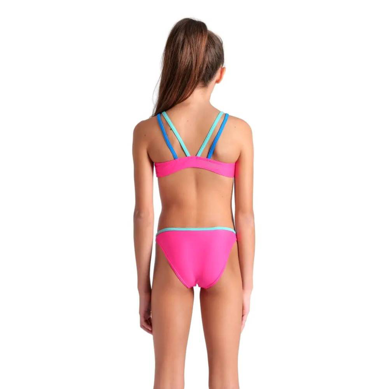 Girl's two pieces swimsuit solid-null