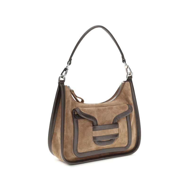 Brown calf leather bos taurus shoulder bag-null