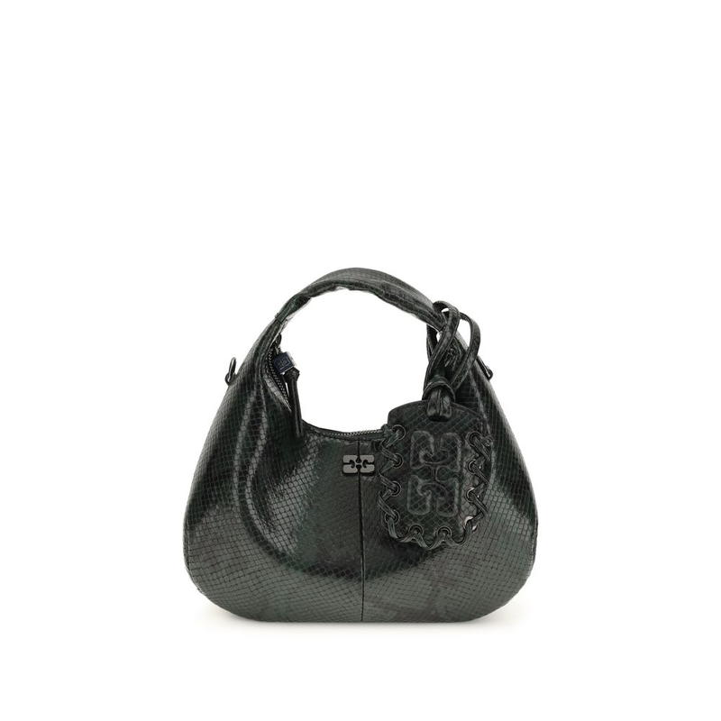 Black recycled polyester handbag-null