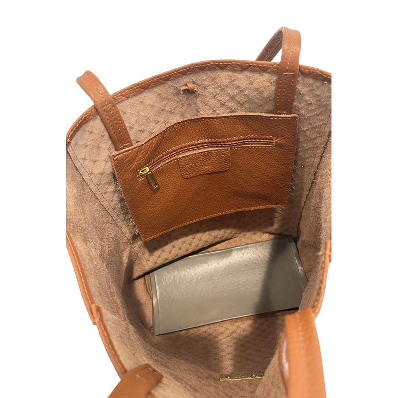 Brown leather women bag-null