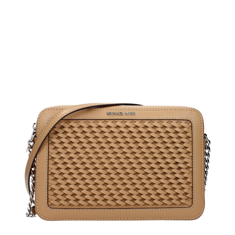 Brown leather crossbody bag-null
