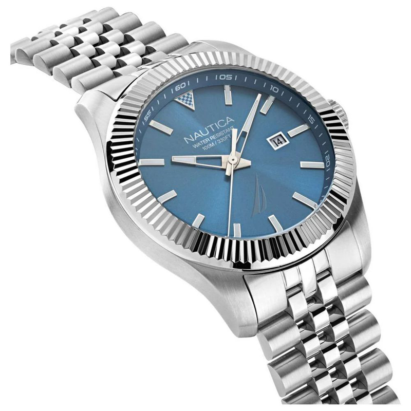 Gray stainless steel dress watch-null