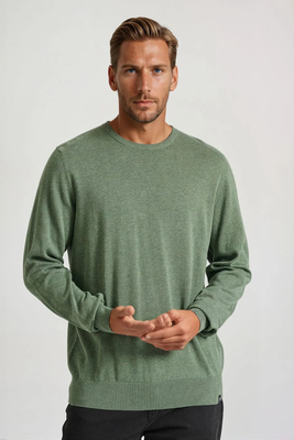 Funkybuddha knitwear r-neck, Dark Green, medium