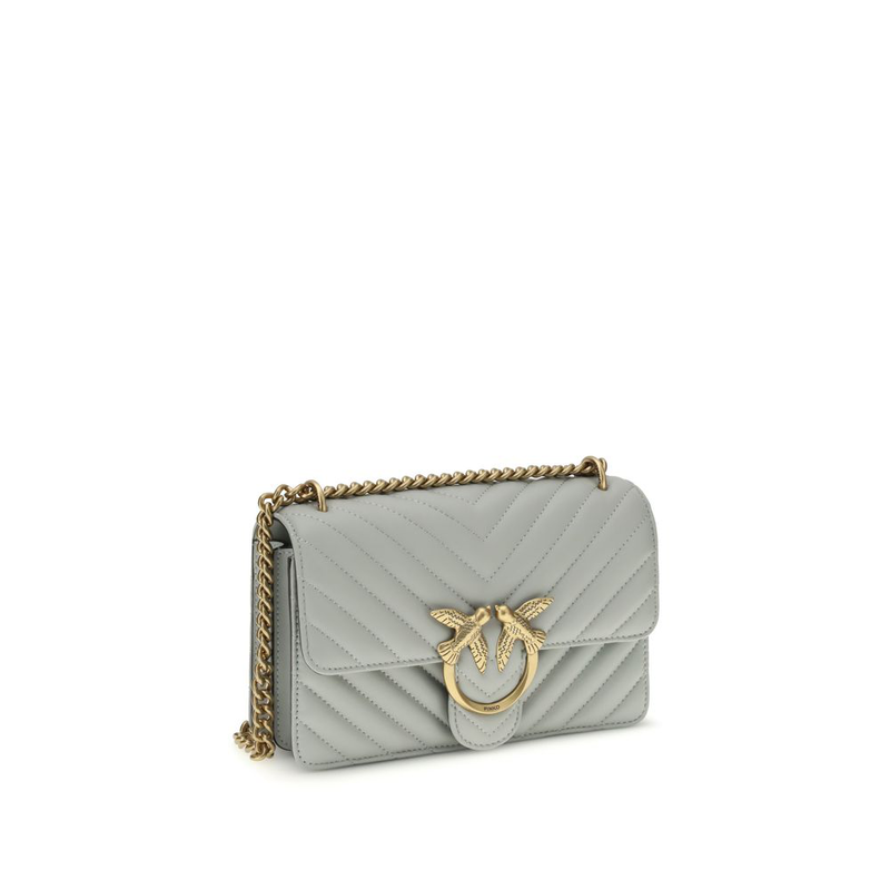 Gray calf leather bos taurus shoulder bag-null