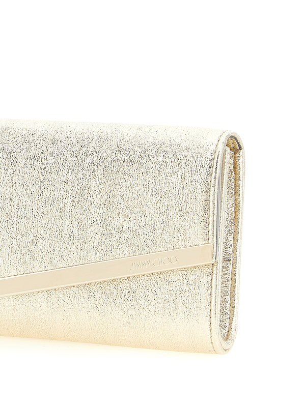 Gold lamb leather clutch bag-null