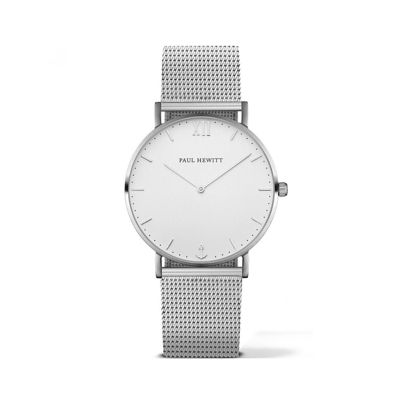Gray stainless steel dress watch-null