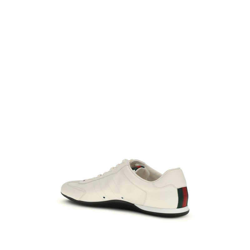 White calf leather bos taurus low top sneakers-null