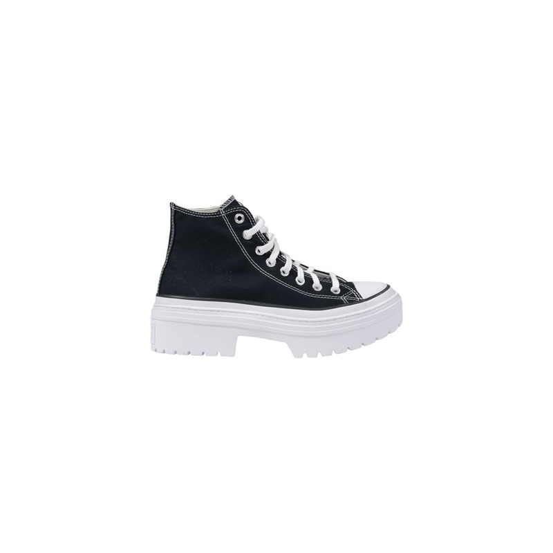 Black fabric chunky sneakers-null