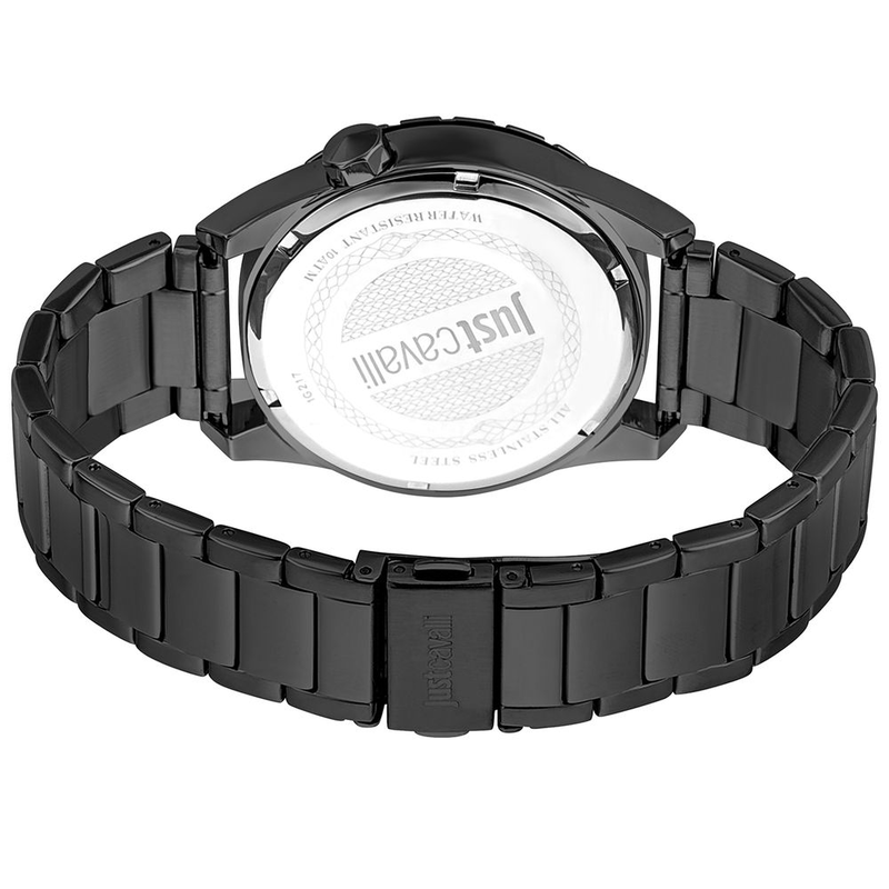 Black stainless steel dress watch-null