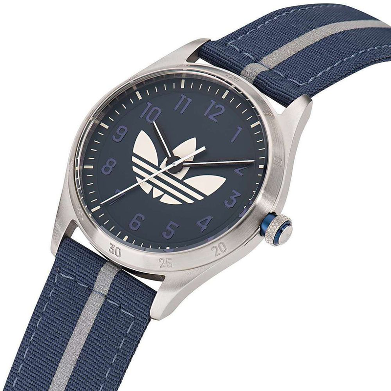 Blue fabric sport watch-null