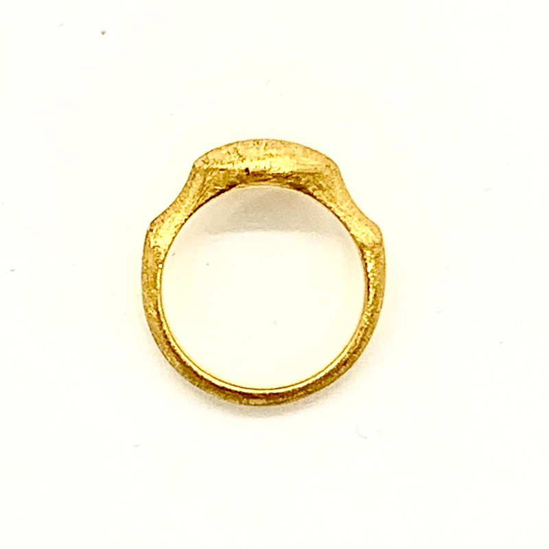 Ring 24ct pure gold matte-null