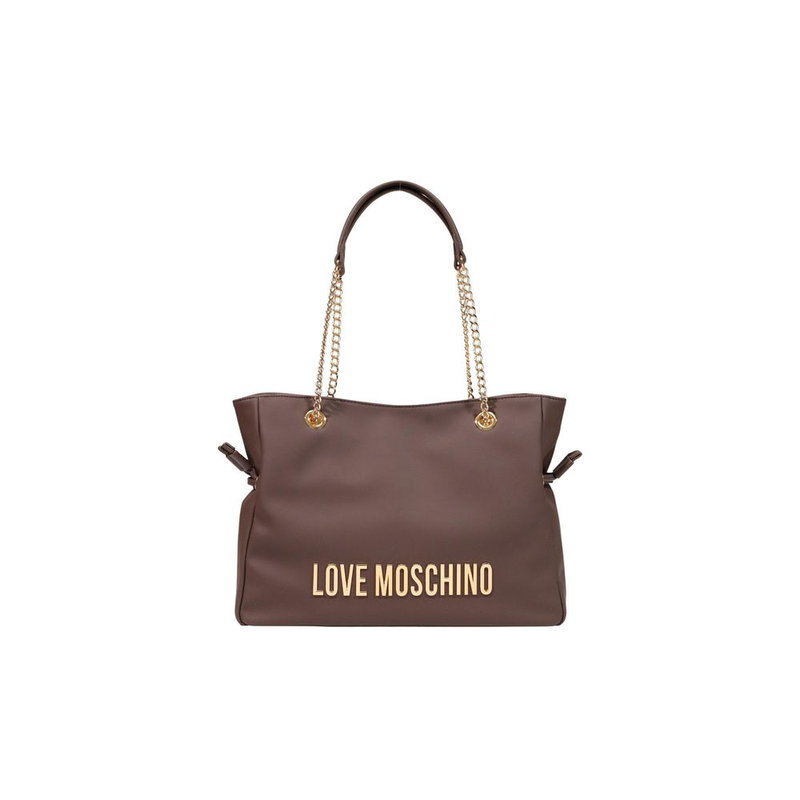Brown polyester handbag-null