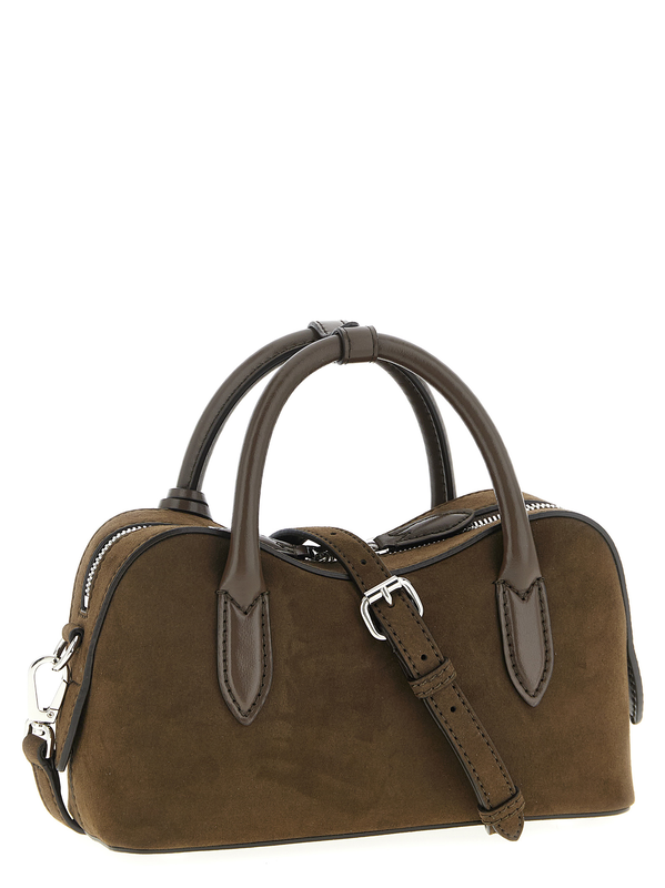 Brown hemp handbag-null