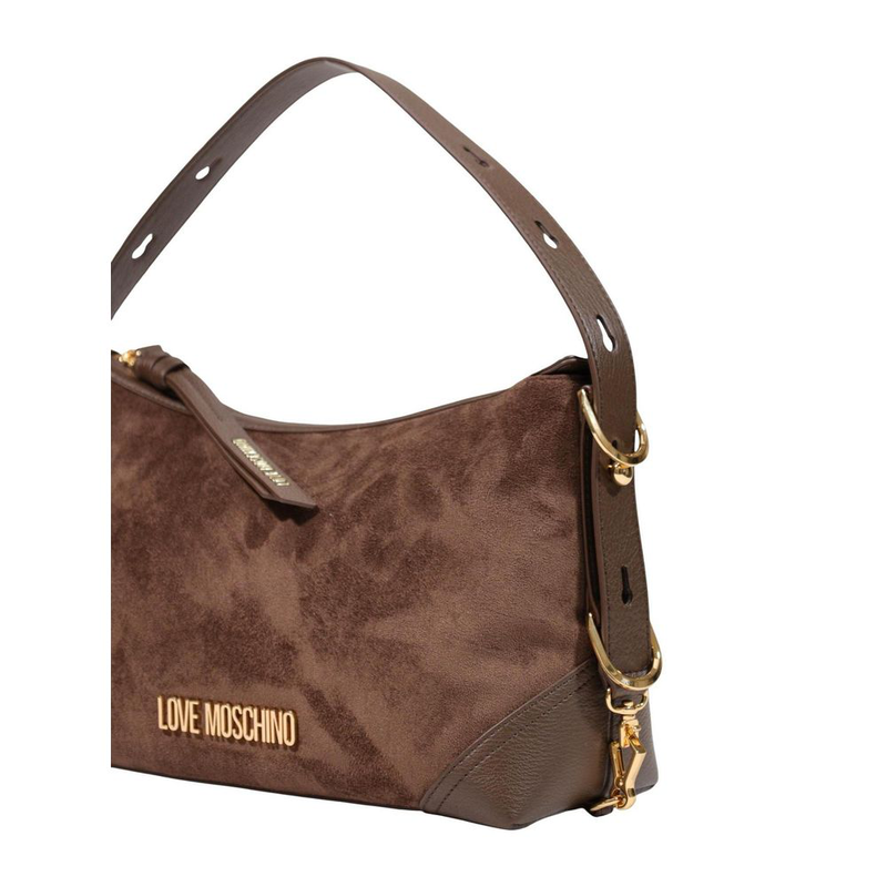 Brown polyester handbag-null