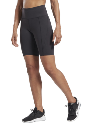 Reebok women lux high-rise bike shorts, Black/black, medium
