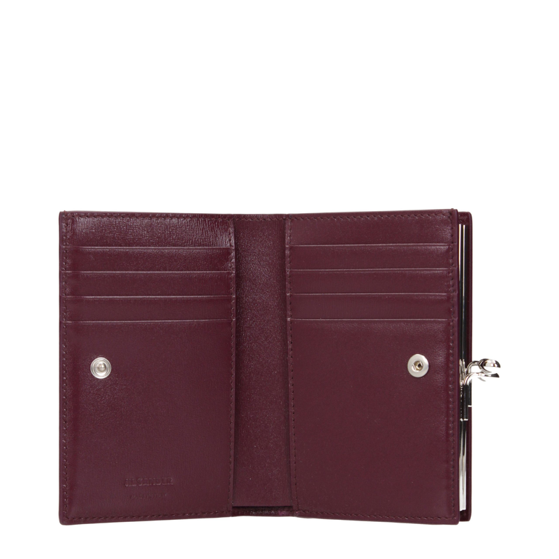 Red leather wallet-null