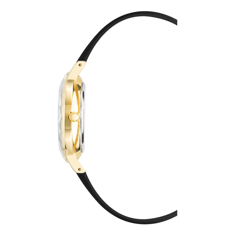 Black plastic dress watch-null