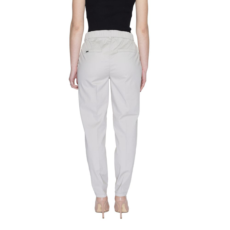 Beige cotton casual pants-null