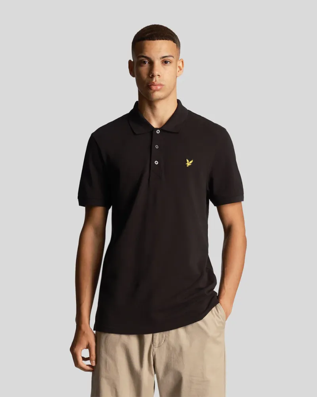 Plain polo shirt z865 jet black-null