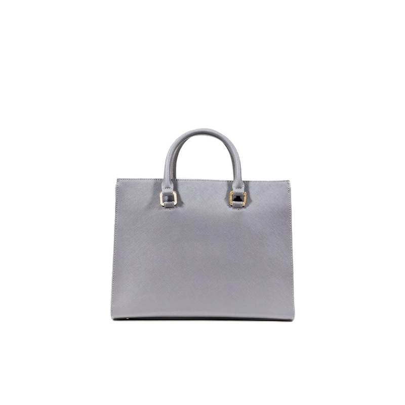 Gray polyethylene handbag-null