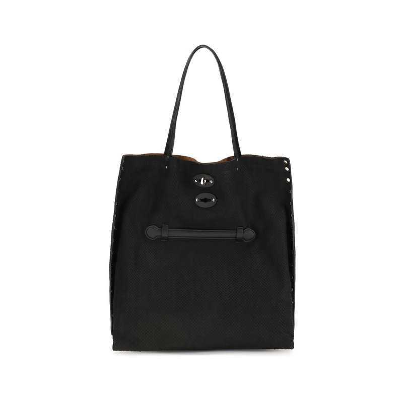 Black calf leather bos taurus shoulder bag-null