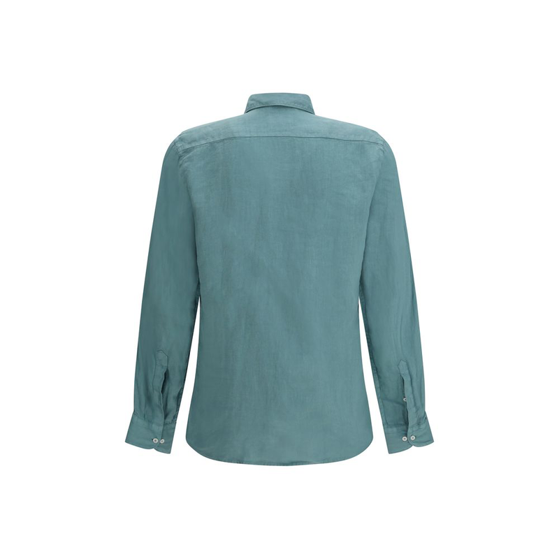 Bicolor linen shirt-null