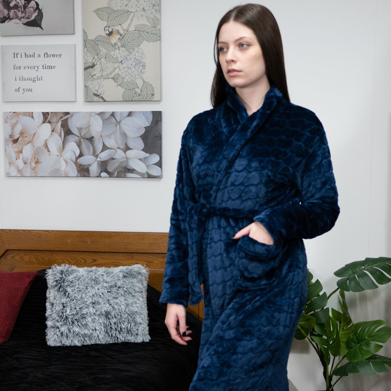 Velvet thick robe #2559-null