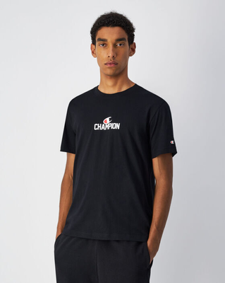 Champion men's ss tee, Black, medium