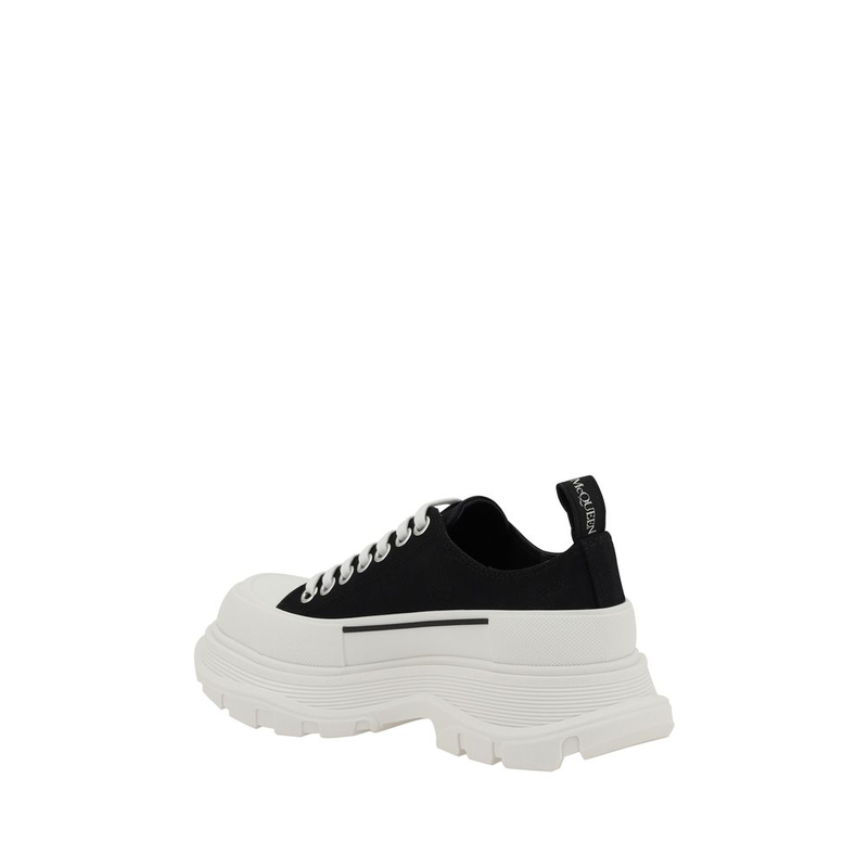 Black cotton chunky sneakers-null