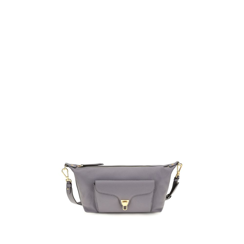 Gray calf leather bos taurus shoulder bag-null