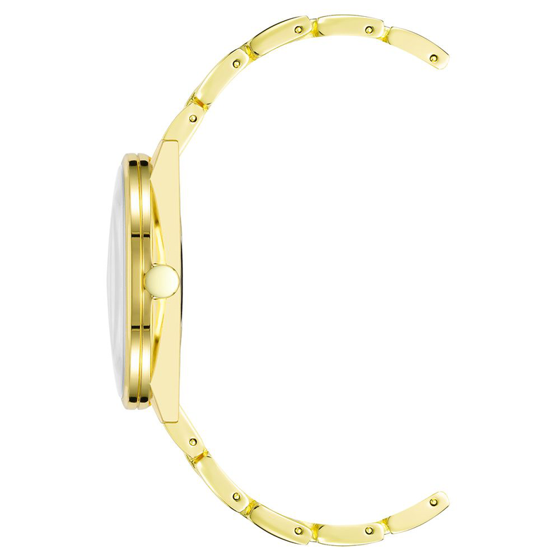 Gold metal dress watch-null