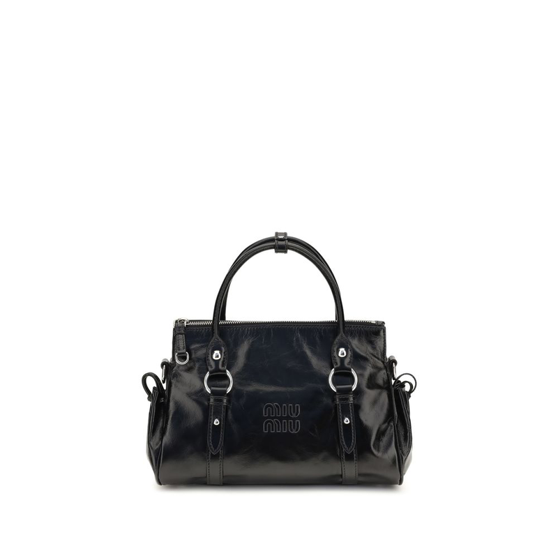 Black calf leather bos taurus handbag-null