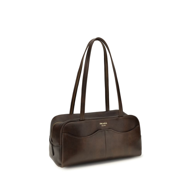 Brown calf leather bos taurus shoulder bag-null