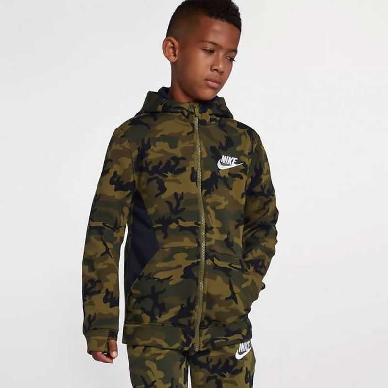 Product image: Boys sportswear fleece camo hoodie-null