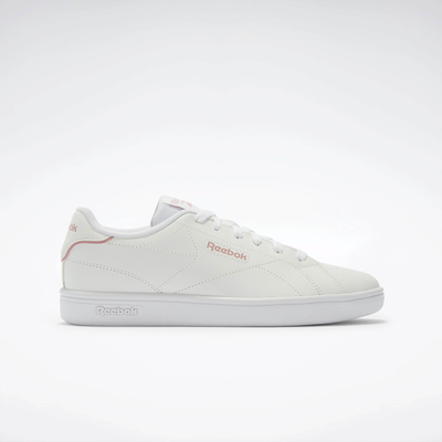 Reebok women's court clean, White/rose, medium