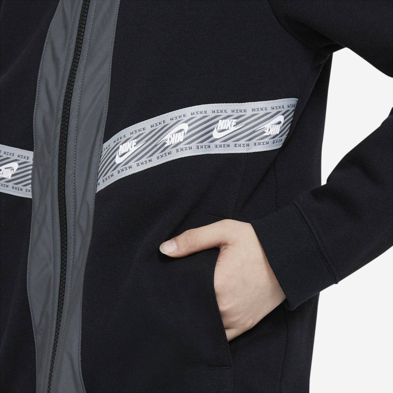 Boys nike sportswear elevated trims full-zip hoodie image number null