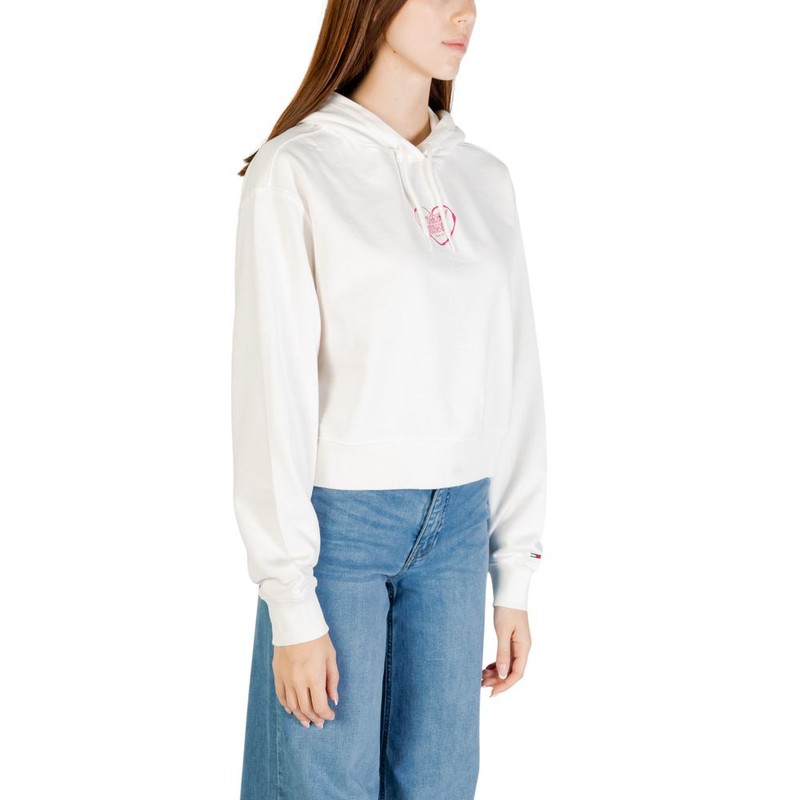 Cream recycled cotton hoodie-null
