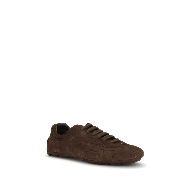 Brown calf leather bos taurus athletic sneakers-null