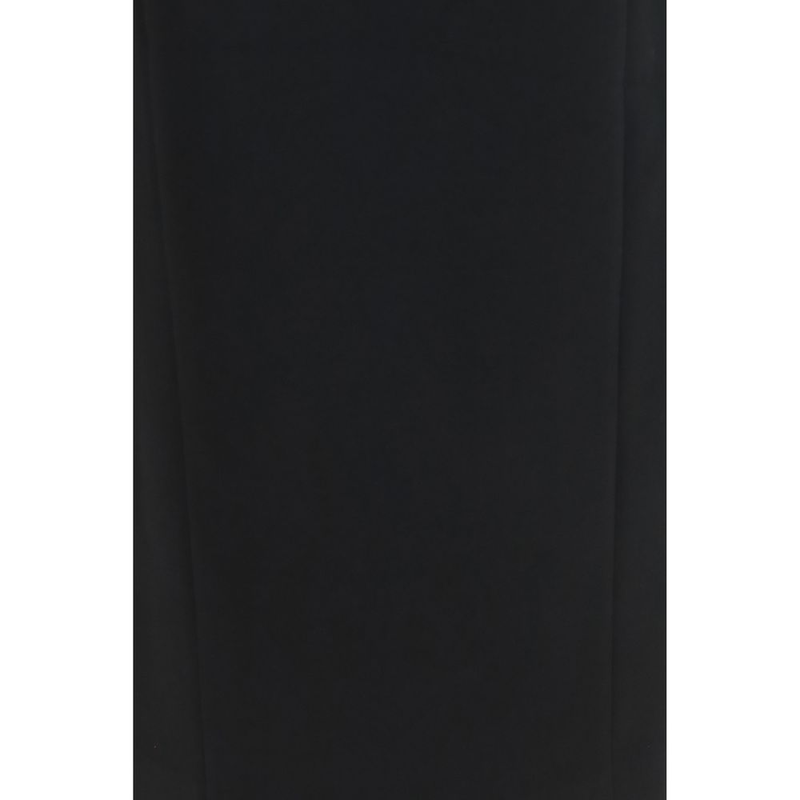 Black acetate long skirt-null
