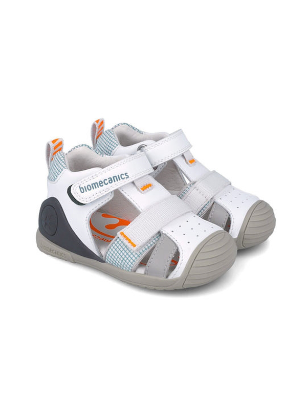 Product image: Biomecanics boys close toe sandals with velcro strap with contrast colour details-null
