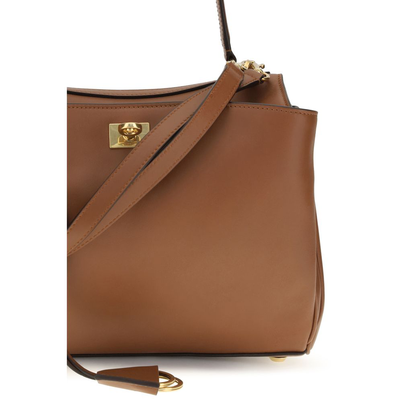 Brown calf leather bos taurus shoulder bag-null