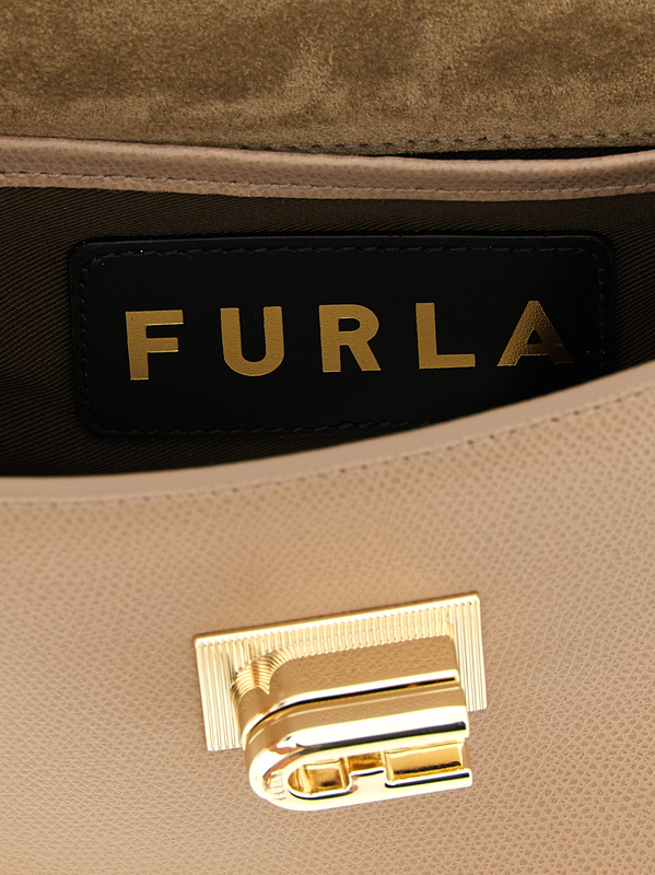 Beige calfskin crossbody bag-null