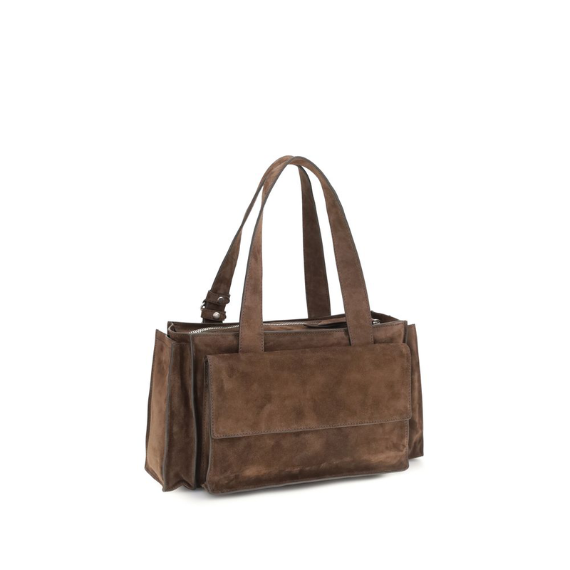 Brown calf leather bos taurus shoulder bag-null