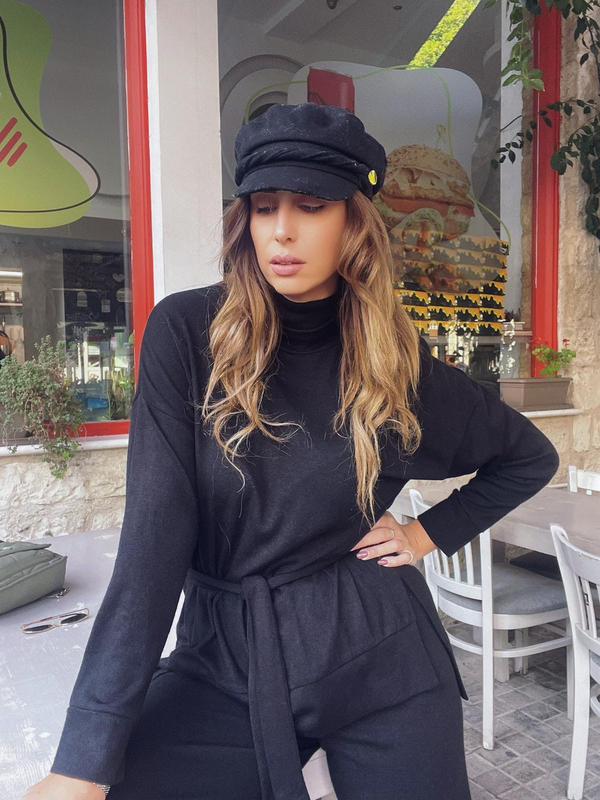 Knitted blouse high neck-null