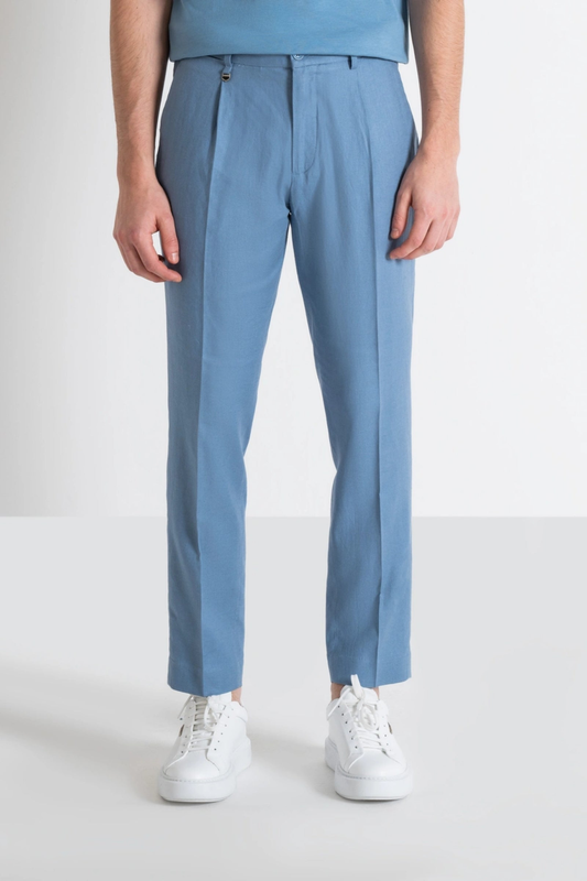 Trousers gustaf carrot fit linen-null