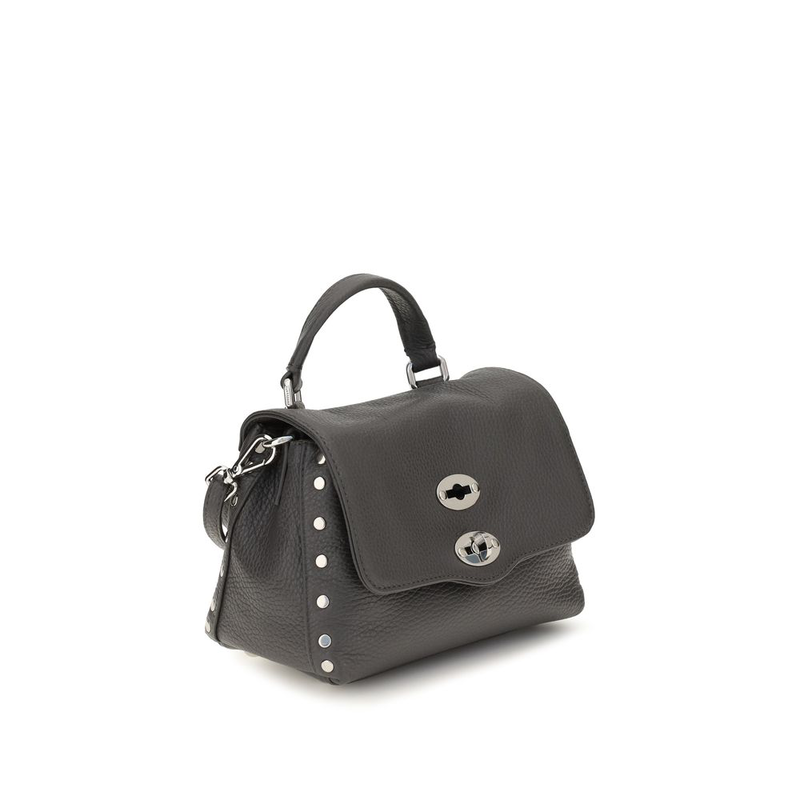 Gray calf leather bos taurus handbag-null