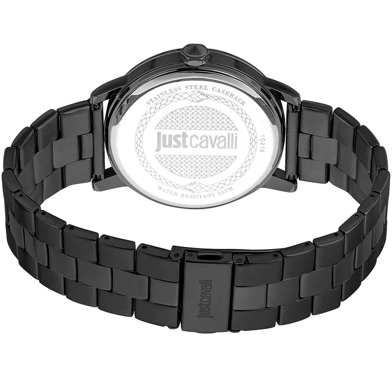 Black stainless steel dress watch-null
