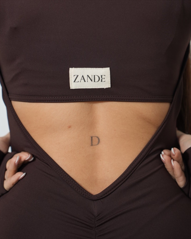 Zande ingrid backless long sleeve jumpsuit zfw2644-null